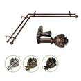 thumbnail image 1 of 3/4" Dia Adjustable Corner Window Double Curtain Rod 28 to 48" (each side) in Cocoal with Ingo Finials,(4789-287-CR), 1 of 4