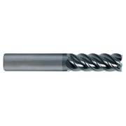 SGS 32602 55CR V-Carb High Performance 5 Flute End Mill, Aluminum Titanium Nitride Coating, 3/4" Cutting Diameter, 1" Cutting Length, 3/4" Shank Diameter, 3" Length, 0.030" Corner Radius