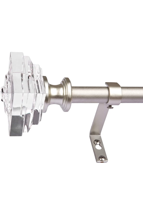 3/4 and 1 Adjustable Steel Decorative Curtain Rod Set, 48-84