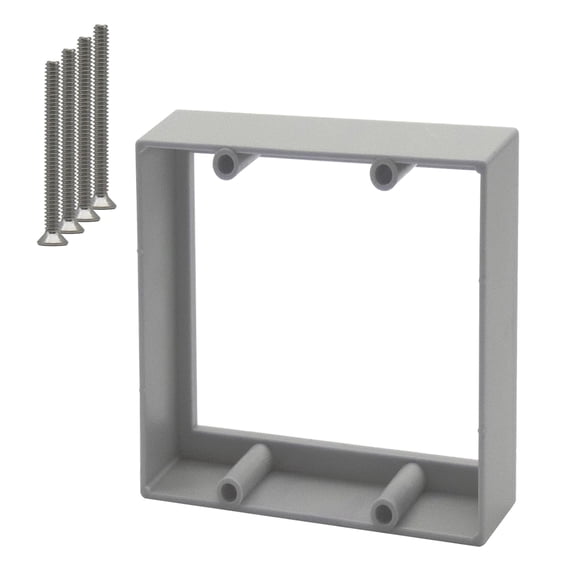 3/4” Double Gang Receptacle Outlet Box Extender,Gray Electrical Outlet Extender for Electrical Box,A Great Helper for Outlet Box Adjustments,1Pack