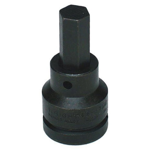 3/4 Dr. Impact Hex Bit Sockets, 3/4 in Drive, 17 mm Tip