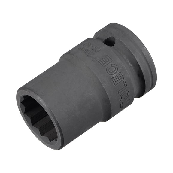 3/4" Drive 20mm 12-Point Impact Socket, CR-MO Steel 56mm Length, Standard Metric Sizes