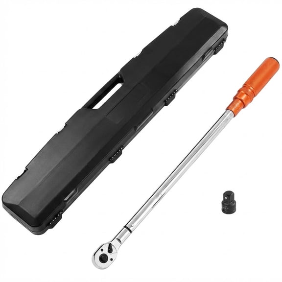 3/4" Drive Click Torque Wrench, 100-600 ft-lb / 136-814 Nm, Dual-Direction with Dual Scales, 48-Tooth 3% Precision, Alloy Steel
