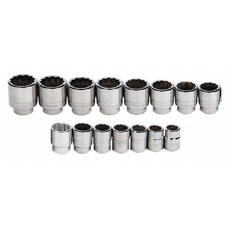 3/4 Drive Standard Socket Set 12-Pt 15 Piece