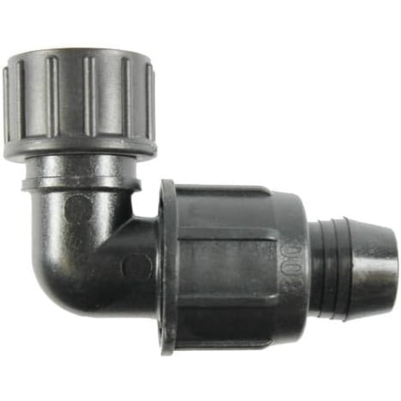 3/4" Easy Loc Female Hose Elbow Drip Irrigation Fitting | Irritec Perma Loc | High-Flow Connection - Leak-Proof Swivel | A1-HE8S| 25 Pack
