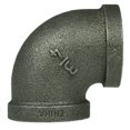 thumbnail image 1 of 3/4" Female National Pipe Thread Black Elbow Made Of Galvanized Steel 65104, 1 of 3