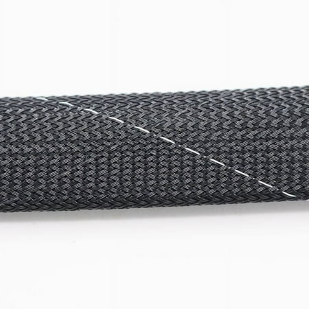 3/4" Fray Resistant FR PET Braid (50 ft/spool) - Black/White
