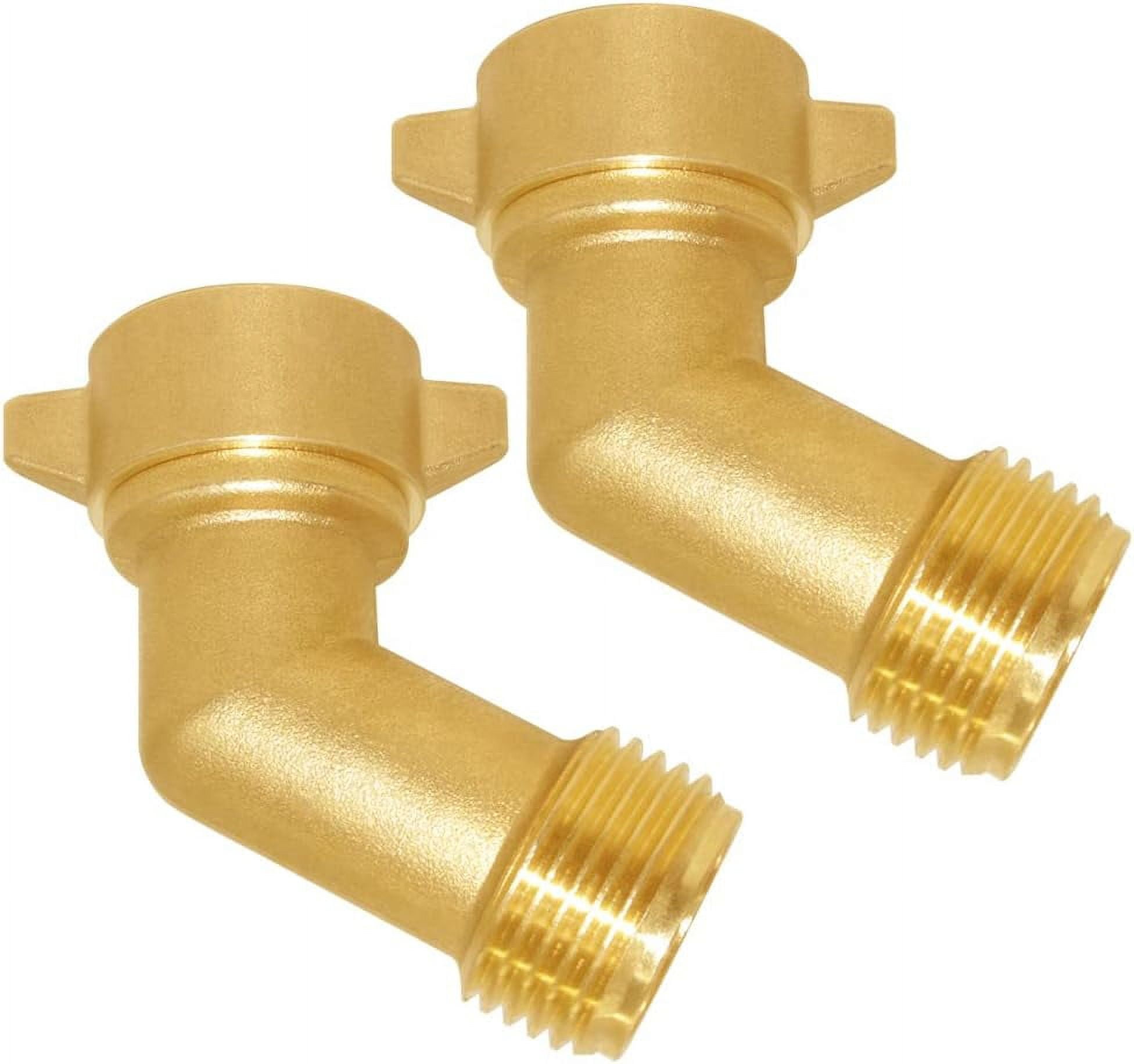 3/4" GHT Garden Hose 45Degree Elbow Brass Connector with Washers for