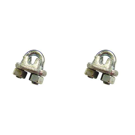 3/4" Galvanized Drop Forged Wire Rope Clips - 2 Pack