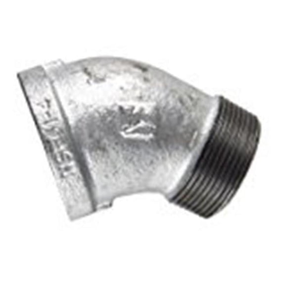 B & K/Mueller Inds(Import) 510-504HN Pipe Fitting, Galvanized Street Elbow, 45-Degree, 3/4-In.