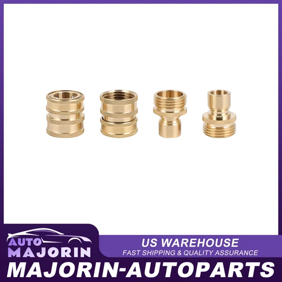 3/4" Garden Hose Quick Connect Water Hose Fit Brass Female Male Connector 2Pcs