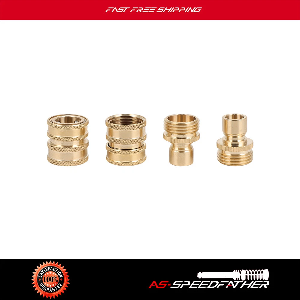 3/4" Garden Hose Quick Connect Water Hose Fit Brass Female Male Connector 2Pcs