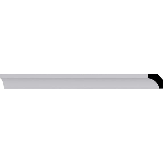 3/4"H x 3/4"P x 7/8"F x 94 1/2"L Traditional Crown Moulding