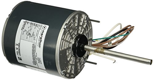 Marathon X099 48Y Frame Condenser Fan/Heat Pump Motor, Single Phase PSC, Thru-Bolt Mount, Open Air Over Shaft Up/Horizontal, Ball Bearing, Shaft Dimension 1/2" x 6", 2.5 amp, 3/4 hp, 1075/1 rpm, 460V