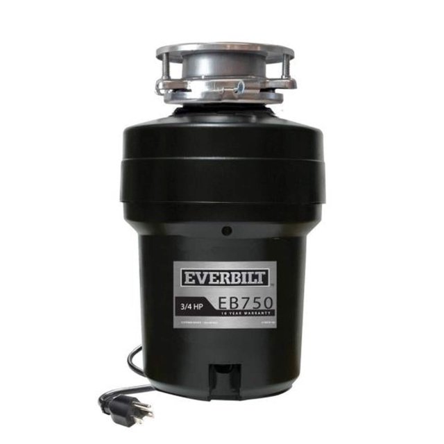 3/4 HP Continuous Feed Garbage Disposal with Stainless Steel Sink