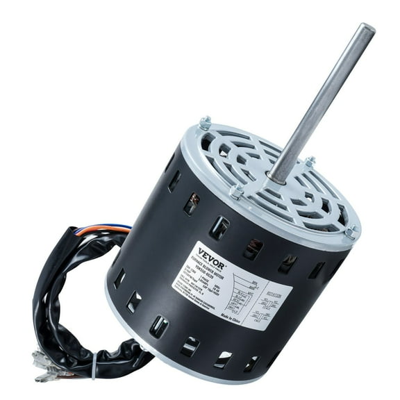 3/4 HP Furnace Blower Motor 208 230V 3.85 Amps 1075 RPM 5 Speeds CW CCW Rotation 48 Frame 4.8 Inch Shaft Length 10uF 450V Capacitor with 11 Inch Hold Hoop