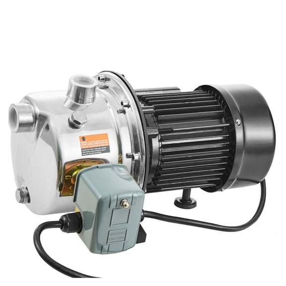 3/4 HP Shallow Well Jet Pump, Stainless Steel 115V, 18.5 GPM 131ft Head, Irrigation Water Pump for Garden, Farm, Booster System