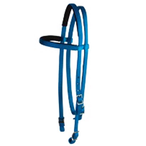 3/4" Hilason Browband Double Ply Nylon Nickel Plated Hardware Horse Headstall