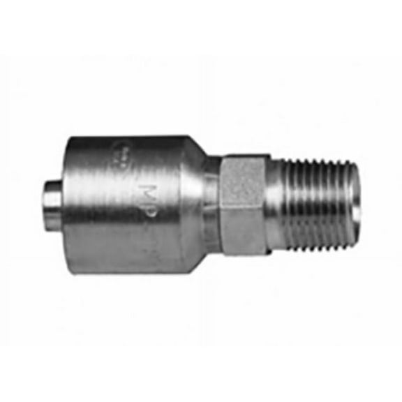 3/4" Hose X 3/4" Male Pipe NPTF Hydraulic Crimp Fitting, W-Series