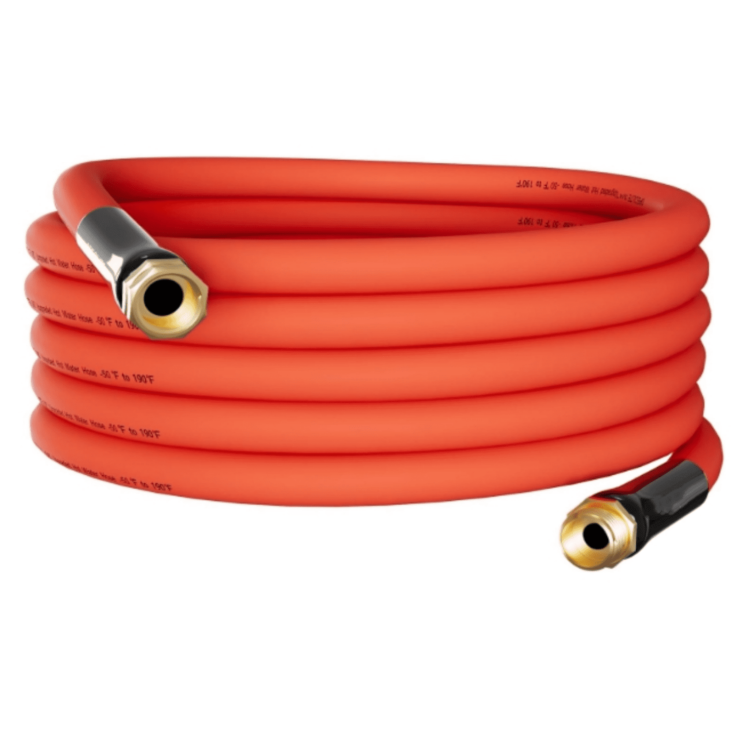 3/4" Hot/Cold Garden Water Hose 25 ft, -50℉-190℉,Flexible & Lightweight With 3/4" Brass Fittings for Yard, Outdoor, Farm, Red