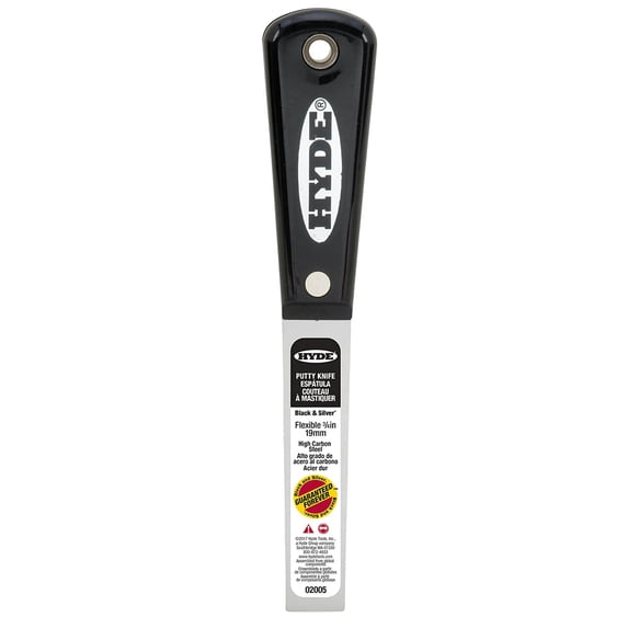 Hyde Putty Knife, Flexible, 3/4", Carbon Steel 02005