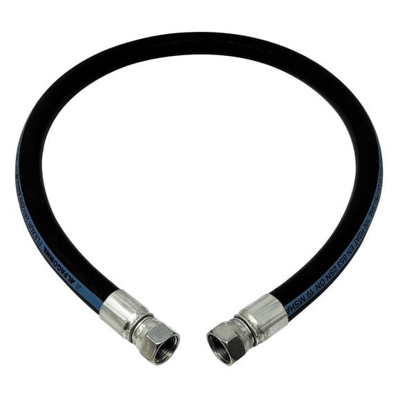 3/4" Hydraulic Hose Assembly, Double Wire Braid, Female 37° JIC Straight Swivel x Female 37° JIC Straight Swivel, 3120 PSI, 60" Length