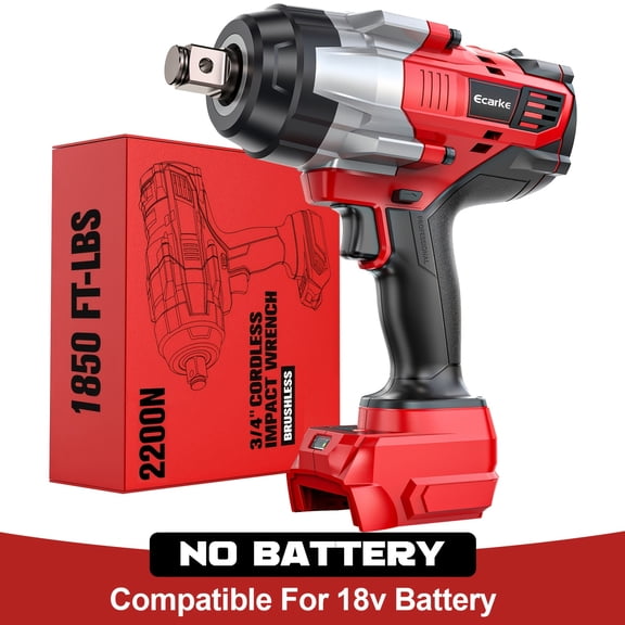 3/4" Impact Wrench for Milwaukee 18V Battery: 1850FT-LBS(2500N.m) High Torque Impact Driver, 4-Speed Heavy Duty Cordless Impact with Auto-Stop Reverse for Car/Truck/Home/Mower(No Battery)