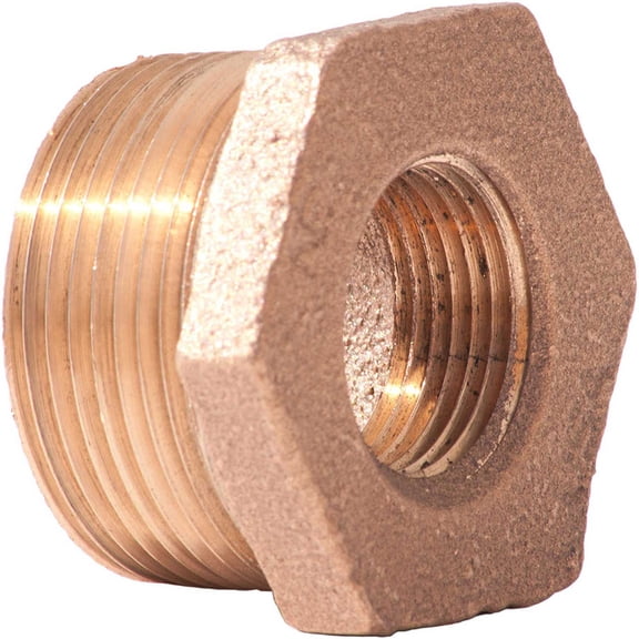 3/4" x 1/2" Bushing, Lead Free Brass, MNPT X FNPT, 125 PSI