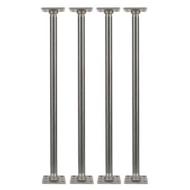 3/4 In  X 24 In  Square Flange Pipe Table Legs - 4 Pack
