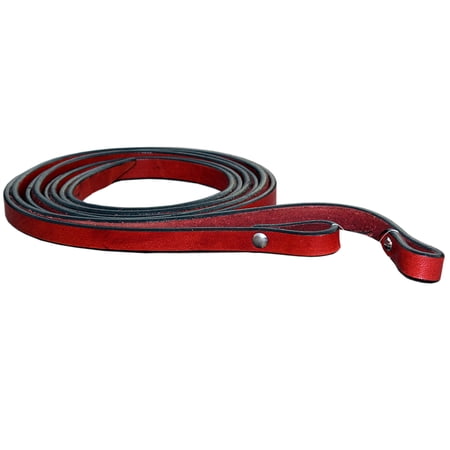 3/4 In x 8 ft Hilason Western Horse Tack Leather Split Rein Mahogany