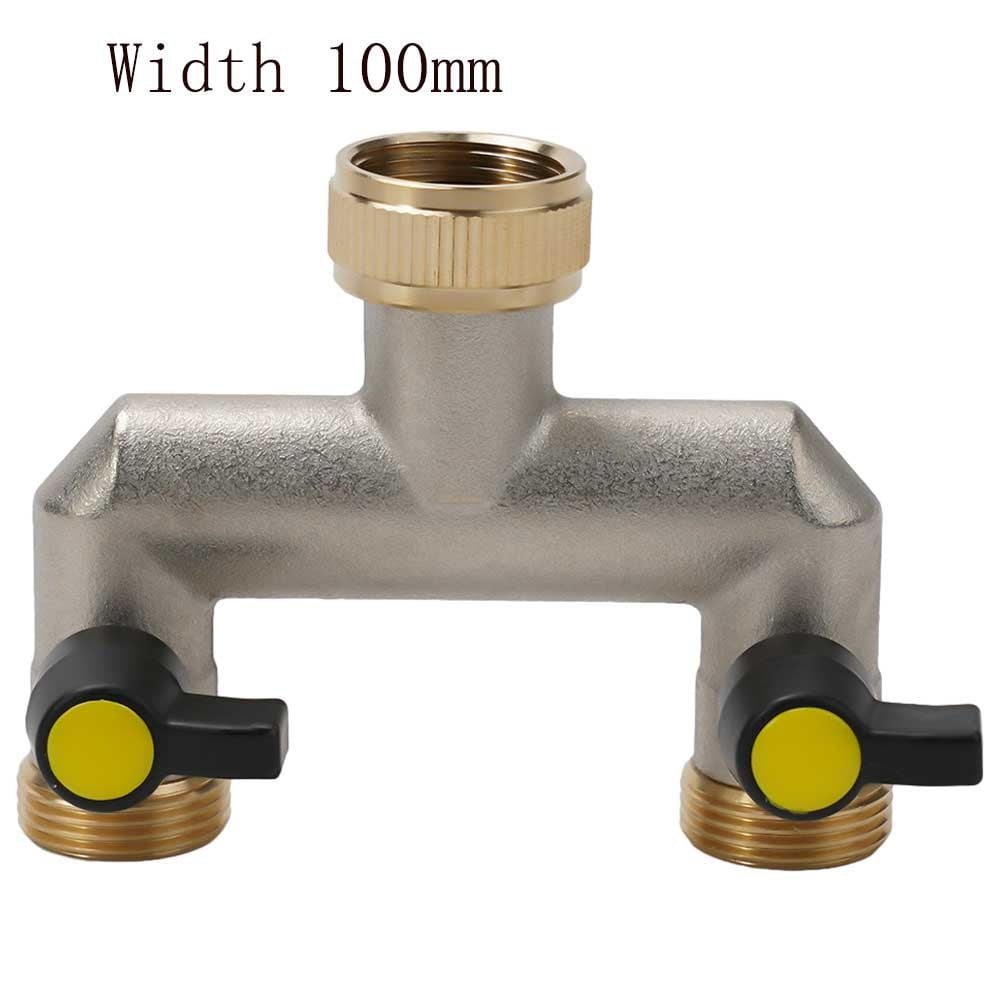 3/4 Inch 2 Way Brass Tap Splitter, Hose Tap Splitter Connection with 2