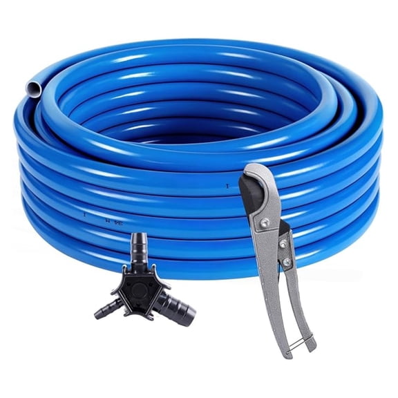 3/4 Inch  50FT Air Tubing, HDPE-Aluminum-HDPE Three Layer Structure Air Hose, Air Line Kit Includes Tubing Cutter and Bevel Tool