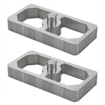 3/4 Inch Aluminum Extruded Leaf Spring Lowering Blocks - 2 Pack