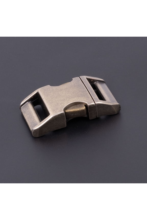 3/4 Inch Antique Brass Contoured Aluminum Side Release Buckles, 50 Pack