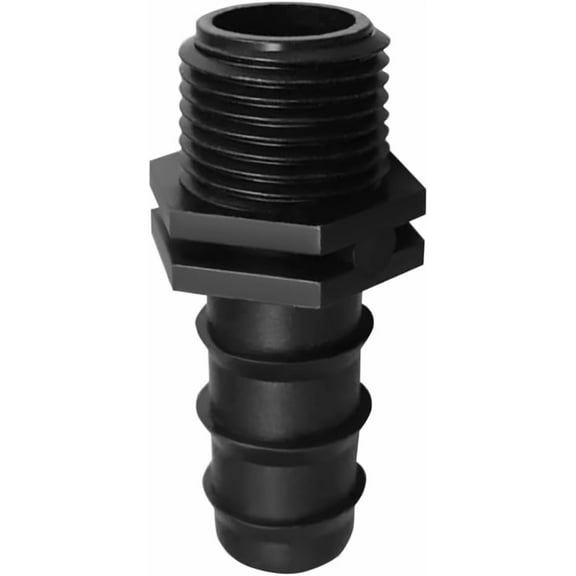 3/4 Inch Barbed Hose Connector PVC Fitting SCH 40 Insert x 3/4" MNPT Male Thread Adapter for Water Lines, Irrigation, Plumbing