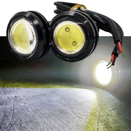3/4 Inch Black 19mm Bolt Beam White LED Front DRL Rear Side Marker Clearance Lights for Truck Trailer RV 12V