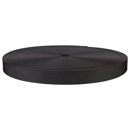 3/4 Inch Black Polyester Webbing Closeout