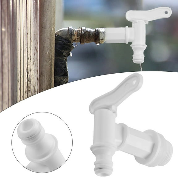 3/4 Inch Bsp Water Tank Drain Tap For Motorhome Caravan Camper Van Rv White Plastic Fresh Waste Water Valve Replacement