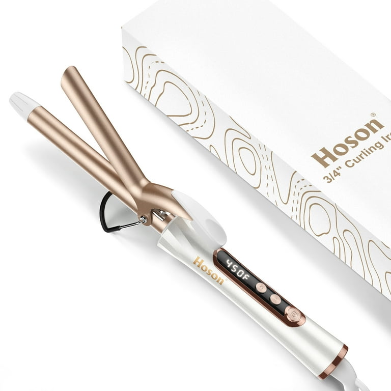 3 4 Inch Curling Iron for Short Hair Dual Voltage Hair Curling Iron Ceramic Professiona Curling Wand Tourmaline Champagne Gold