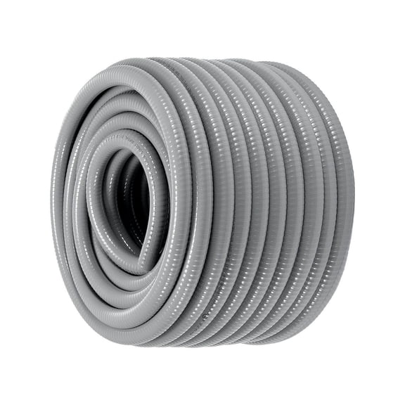 3/4 Inch Flexible Electrical Conduit, 100ft Liquid Tight PVC Conduit with Connectors, IP65 Waterproof, for HVAC, Motor Controller, Pump Wiring