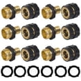 3/4 Inch Garden Hose Quick Connector with Clamps Male and Female Hose ...