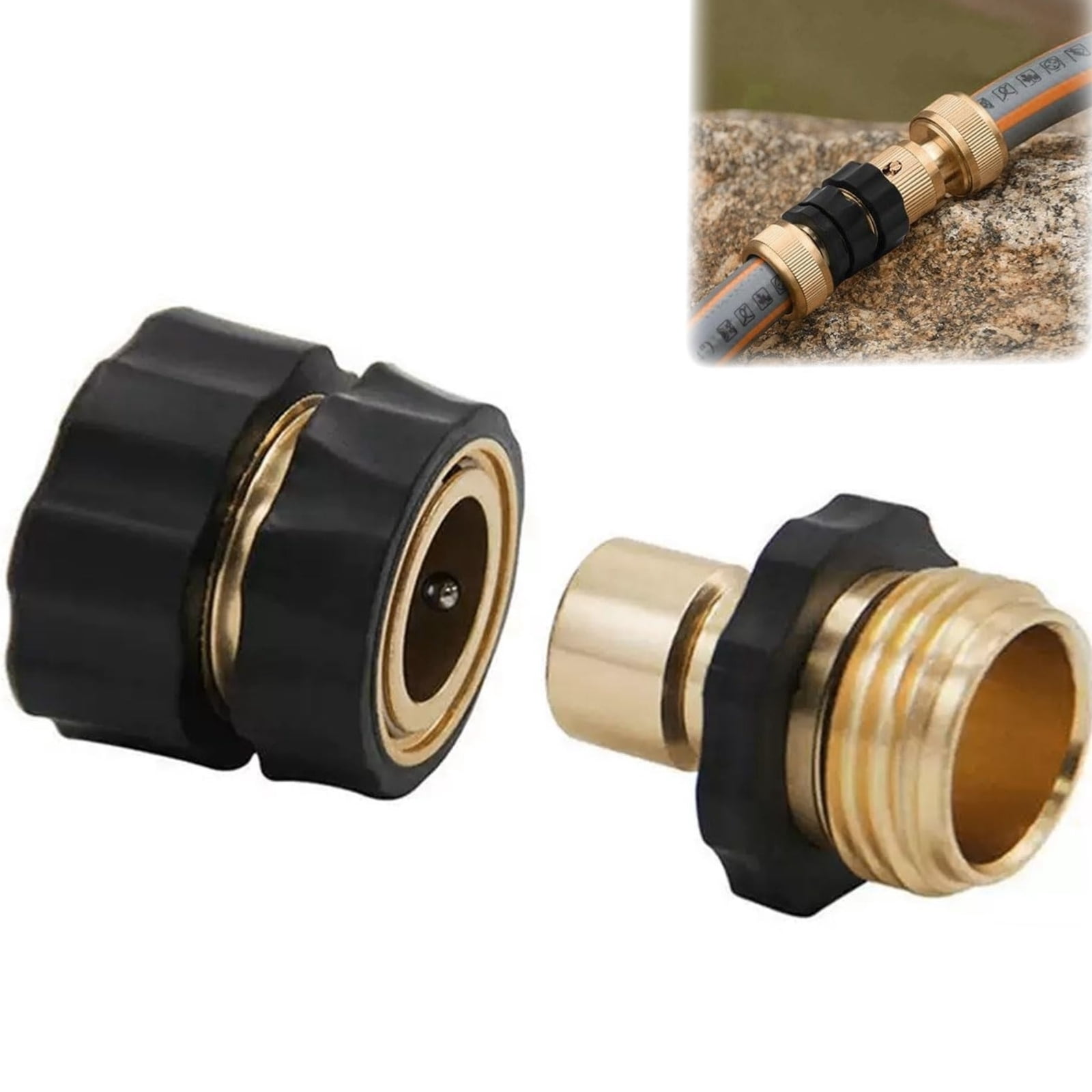 3/4 Inch Garden Hose Quick Connector, Quick Connect Hose Fittings with Gasket, Robust and lightweight structure