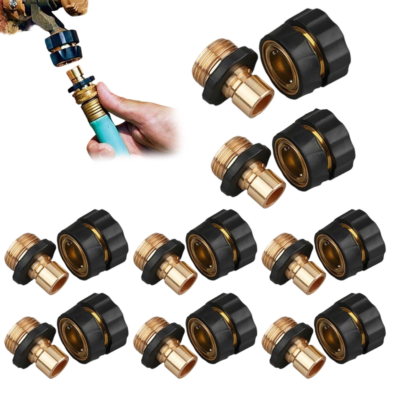 3/4 Inch Garden Hose Quick Connector, Quick Connect Pressure Washer Kit, Gardening Hose Quick Connector