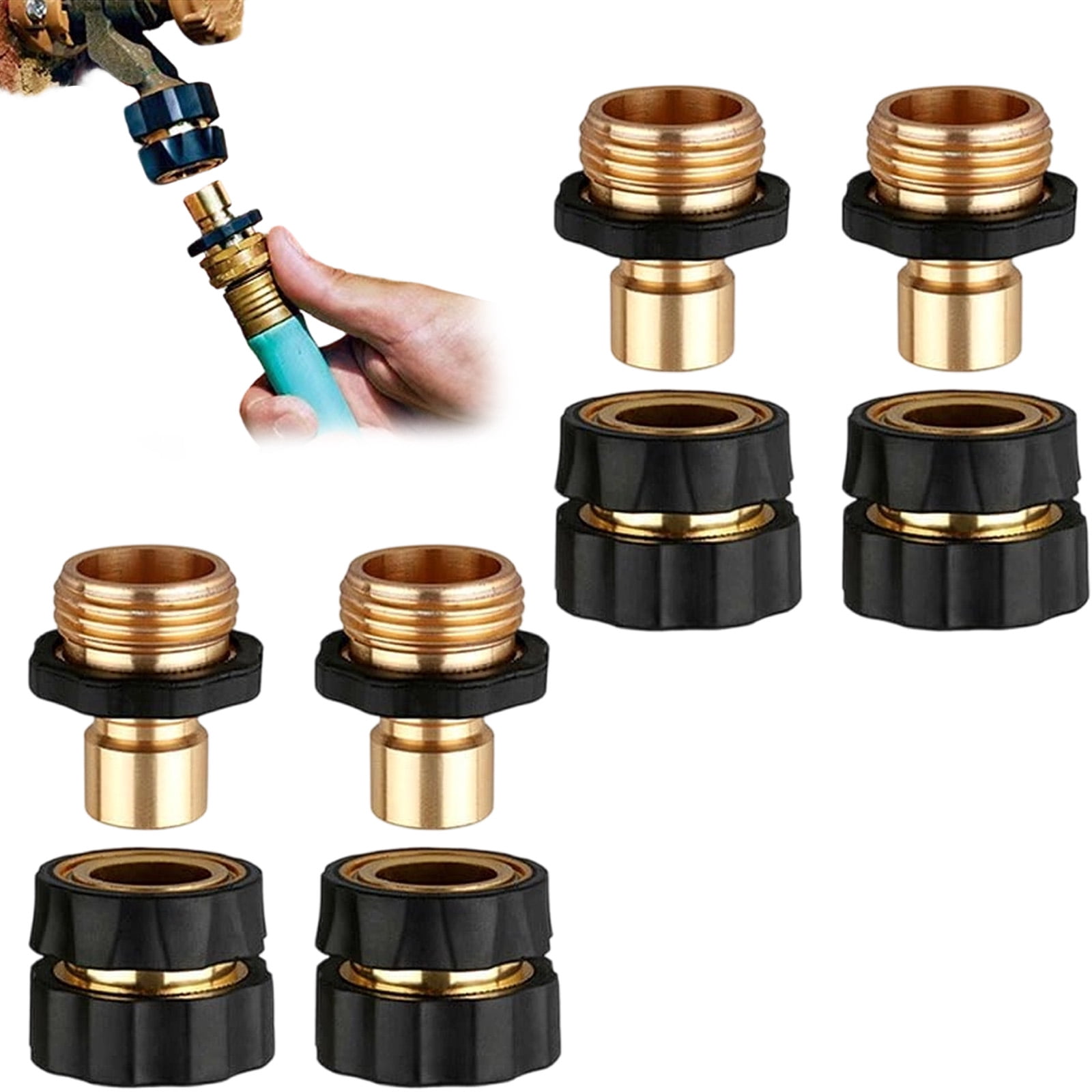 3/4 Inch Garden Hose Quick Connector, Quick Connect Pressure Washer Kit, Gardening Hose Quick Connector