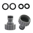 thumbnail image 1 of 3/4 Inch Hose Connection Adapter Female Thread Faucet Connector for Garden Irrigation System (2 Pack), 1 of 8