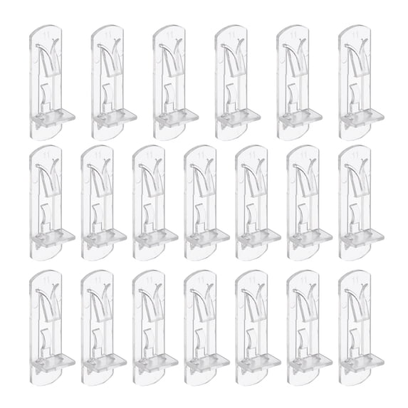 Uxcell 3/4 inch Locking Shelf Support Pegs 20Pcs Plastic Cabinet Shelf Pins Clear 6mm Dia
