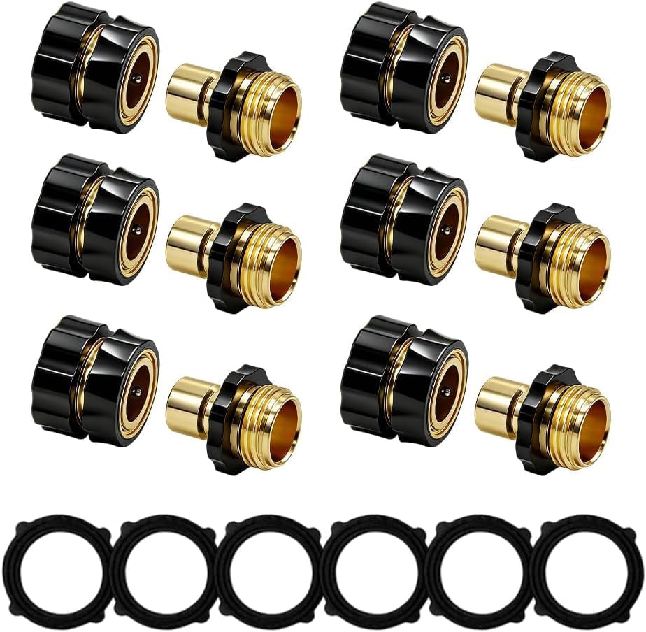 3/4 Inch Male and Female Garden Hose Fitting Quick Connector, New Garden Hose Quick Connector, Quick Connect Pressure Washer Kit, Gardening Hose Quick Connector