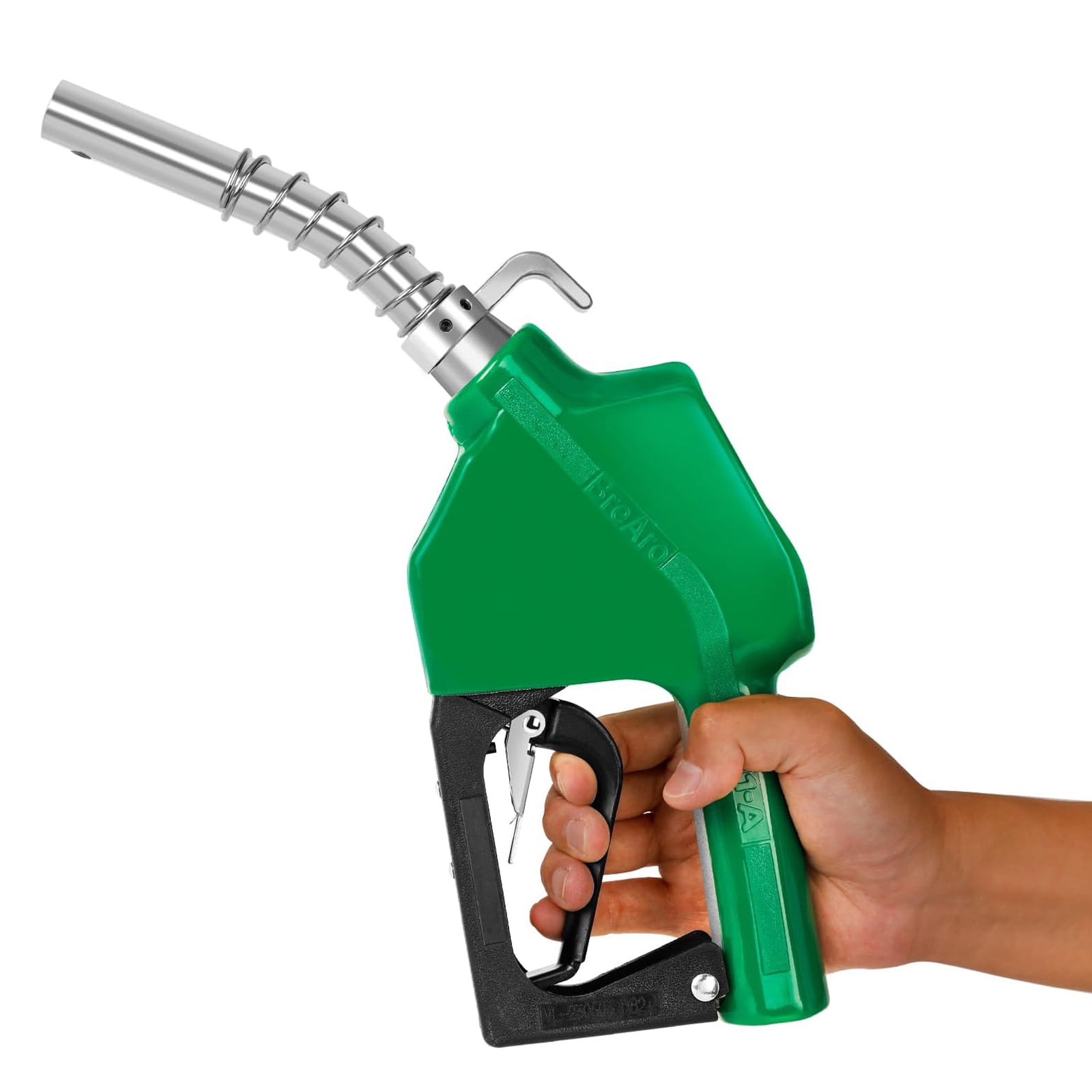 3/4" Inch NPT Automatic Fuel Nozzle, Auto Shut Off Fuel Refilling Nozzle with 3-speed Padlock 13/16" Spout Diesel Fueling Nozzle with Hook for Gasoline Kerosene Biodiesel