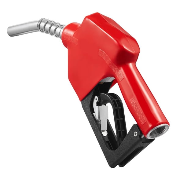 3/4-Inch NPT Automatic Fuel Nozzle, Max Flow Rate 11.8 GPM, Auto Shut Off Diesel Gas Pump Nozzle with 3-Speed Trigger Lock & 13/16-Inch (OD=20 mm) Spout for Gasoline, Diesel, Kerosene, Red