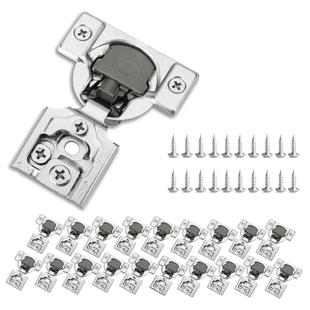 3/4 Inch Overlay Soft Close Hinges, 20 Pack Slow Soft Close